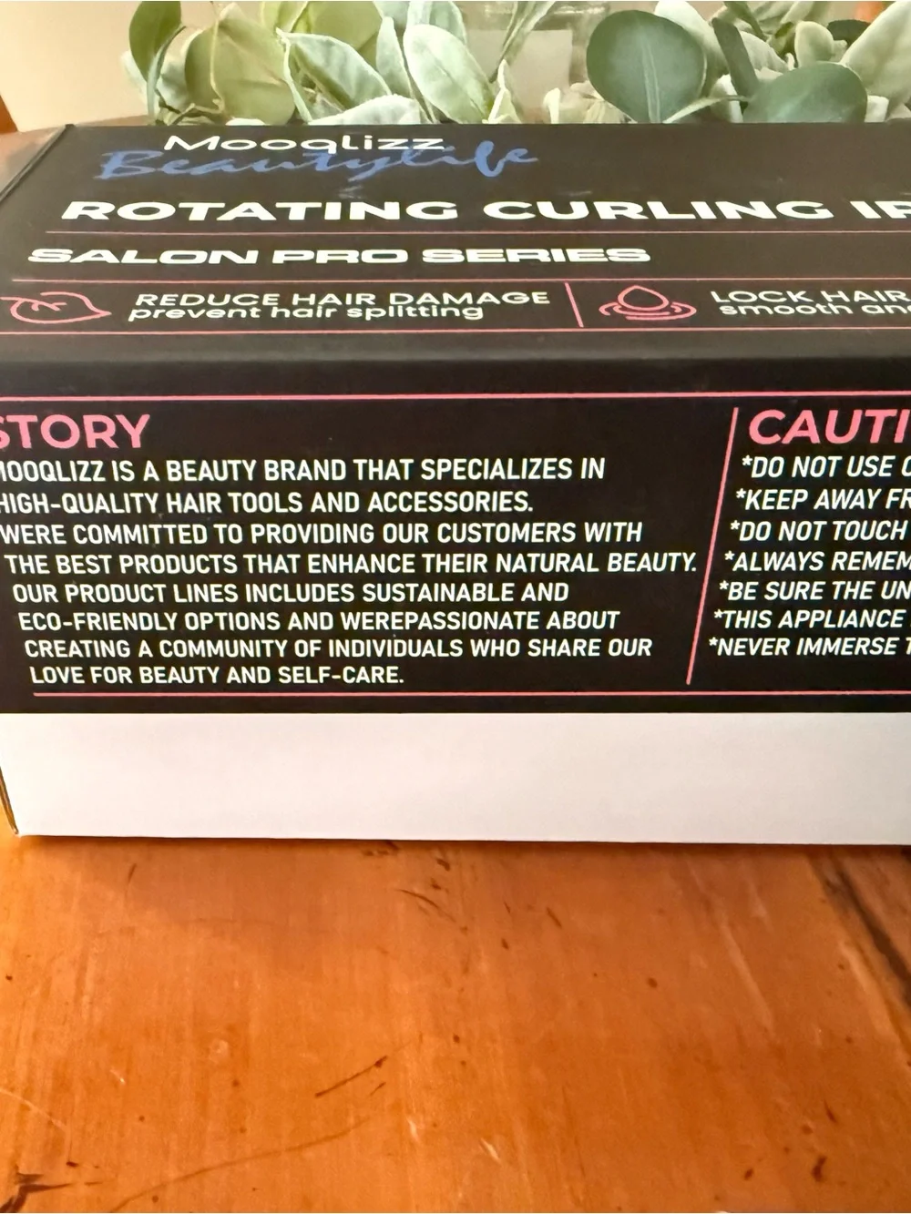 Rose Gold & Black Rotating Curling Iron